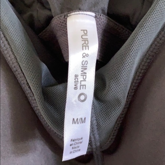 🆕 PURE & SIMPLE Active Dark Grey Sport Bra SZ M - Picture 6 of 8